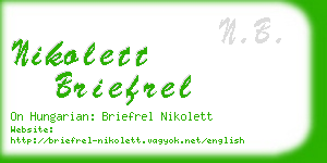 nikolett briefrel business card